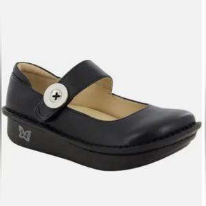 Women's Alegria Black Paloma Leather Mary Jane Shoes Size 37 EUC